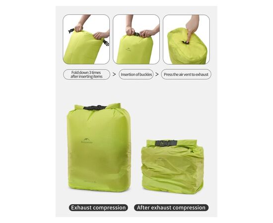Гермомішок Naturehike CNK2550XB012, 4 л, білий (6977465868459), зображення 3