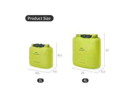 Гермомішок Naturehike CNK2550XB012, 4 л, жовтий (6977465868329), зображення 2