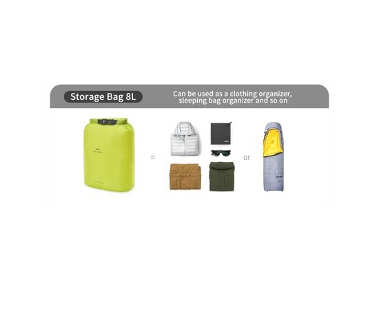Гермомішок Naturehike CNK2550XB012, 8 л, білий (6977465868367), зображення 9