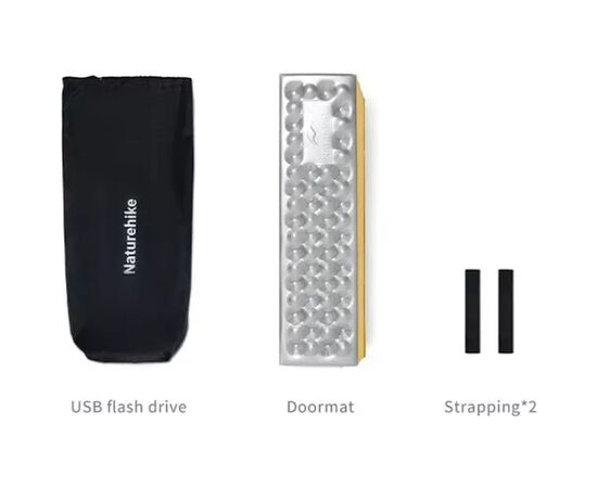 Туристический коврик Naturehike IXPE CNK2550WS030, алюмінієва плівка, 18 мм, медово-золотий (6977465868190), изображение 5