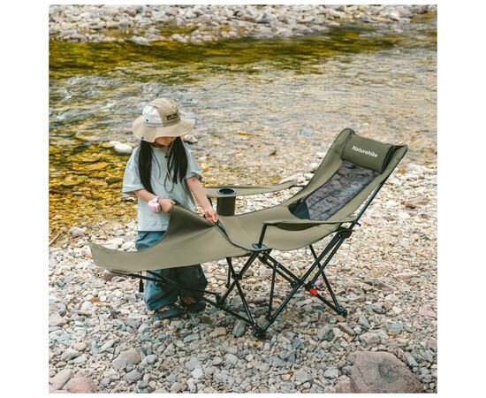 Крісло складане Naturehike CNK2550JJ023 Nightfall T05, сталь, оливкове (6977465865588), зображення 8