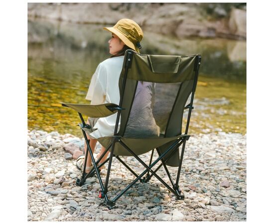 Крісло складане Naturehike CNK2550JJ023 Nightfall T05, сталь, оливкове (6977465865588), зображення 9