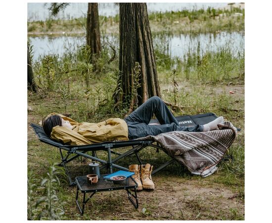Розкладачка Naturehike CNK2300WS010, поліестер Oxford, чорна (6976507665209), зображення 4