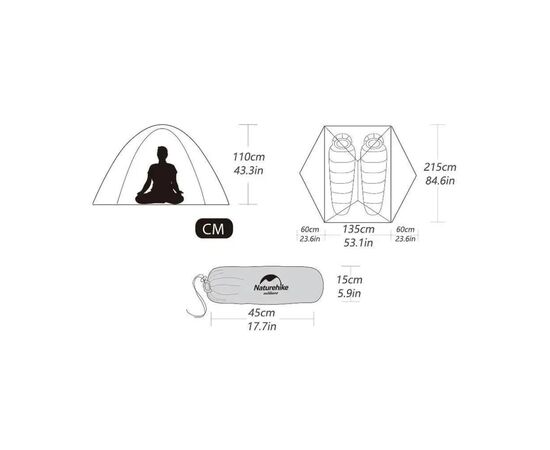 Палатка Naturehike Star River 2 NH17T012-T світло-зелений (6927595716496), изображение 6