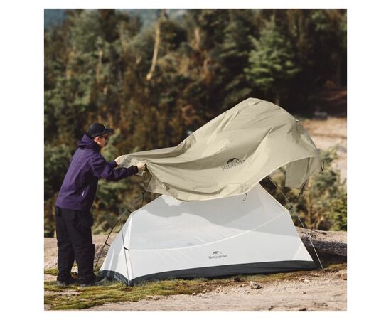 Палатка Naturehike Cloud Up Base 1 Tent Pro CNK2350WS020 пісочний (6927595797723), изображение 8