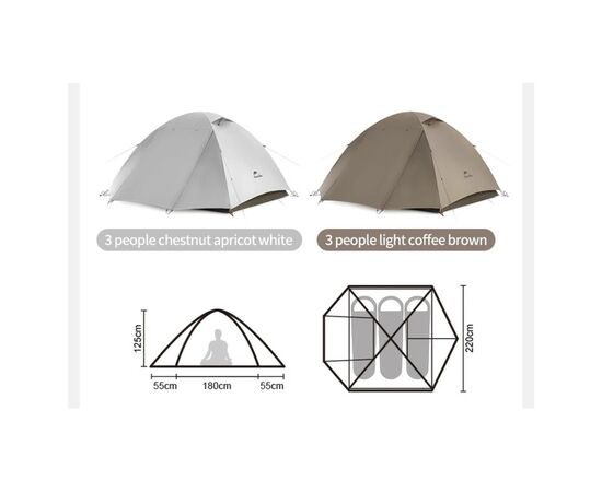 Намет Naturehike Greek Style CNK2300ZP024 світло-кавовий (6977465866356), зображення 2