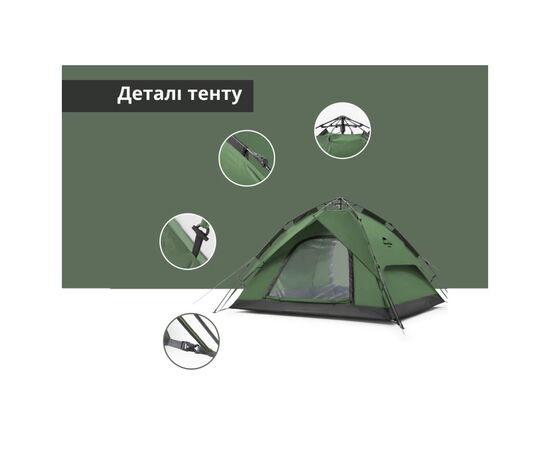 Палатка Naturehike NH21ZP008 оливково-зелений (6927595777442), изображение 10
