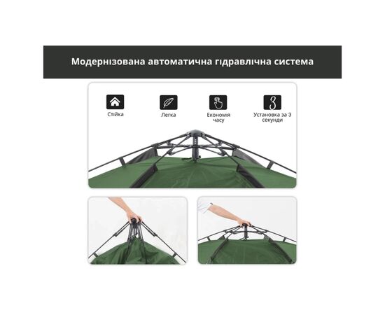 Палатка Naturehike NH21ZP008 оливково-зелений (6927595777442), изображение 12