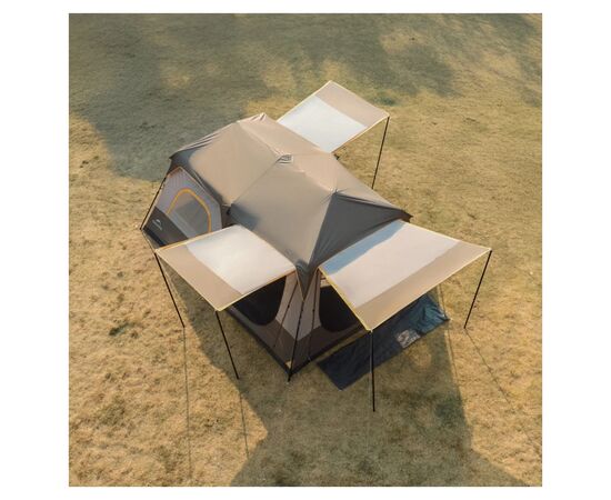 Намет Naturehike Cape 8.4 CNK2450WS050 з швидким розкриттям, сіро-коричневий (6927595770566), зображення 7