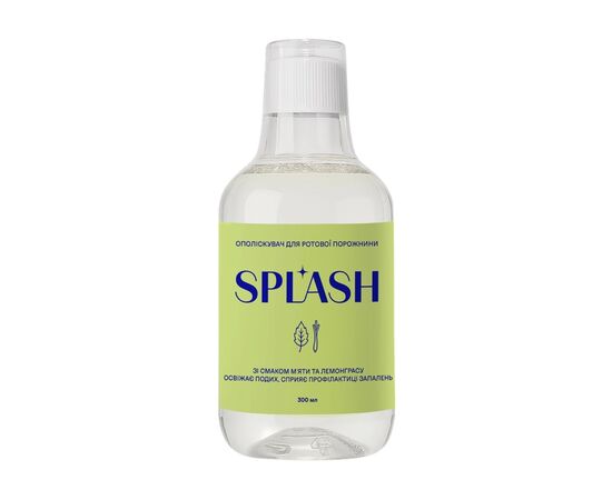 Ополаскиватель для полости рта Splash Mint And Lemongrass Со вкусом мяты и лемонграса 300 мл (4820266832247)