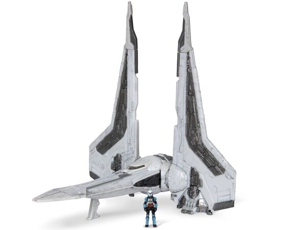 Фігурка Star Wars Medium Vehicle Транспорт та фігурка Kom''rk-Class Mandalorian Starfighter 12.5см (SWJ0019)