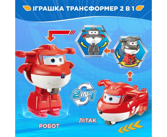 Фигурка Super Wings трансформер Transform-a-Bots Джетт (Jett) (EU780010), изображение 4