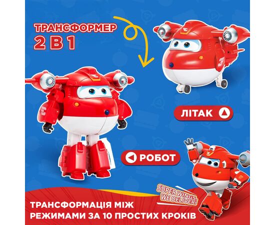 Фигурка Super Wings трансформер Transforming Джетт (Jett) (EU780210), изображение 9