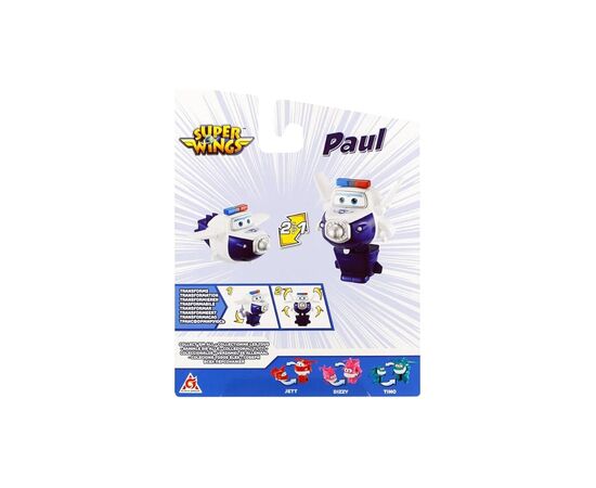 Фигурка Super Wings трансформер Transforming Пол (Paul), 10 см (EU780624), изображение 5