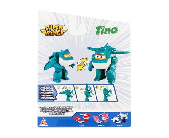 Фигурка Super Wings трансформер Transforming Тино (Tino), 10 см (EU780623), изображение 6