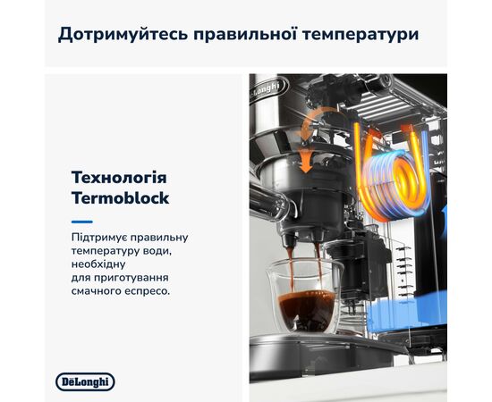 Рожковая кофеварка эспрессо DeLonghi EC685W, изображение 3