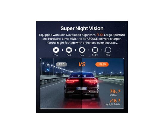 Відеореєстратор Xiaomi 70mai Dash Cam 4K A800SE-2 Set (1182550), зображення 5