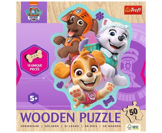 Пазл Trefl Wooden Веселая компания щенков, 50 элементо (5900511202588), изображение 3