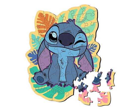 Пазл Trefl Wooden Lilo&Stitch Счастливый Стич, 50 элементов (5900511202816), изображение 2