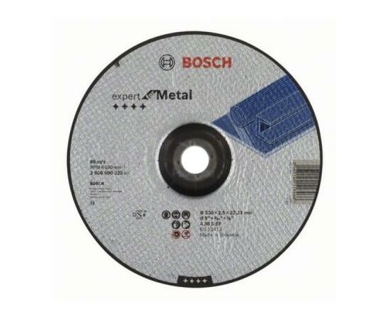 Круг відрізний Bosch отрезной Expert for Metal, выгнутый, 230Х2.5 мм. (2.608.600.225)