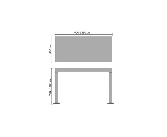 Каркас столу Barsky StandUp User white (FBSTh-02), зображення 6