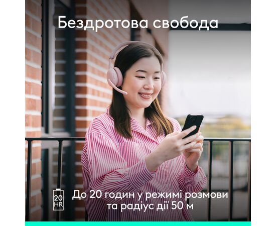 Навушники Logitech Zone Wireless 2 ES Rose (981-001510), зображення 5