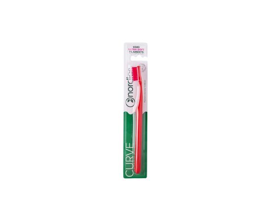 Зубная щетка Nordics 6580 Expert Curve Ultra Soft Красная с красной щетиной (3800501908501)