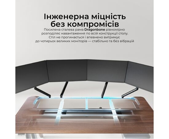 Комп'ютерний стіл Sihoo з електрорегулюванням висоти D07 1.8m Walnut/Black (D07A-101/D07J-101-AB/D07-P), зображення 6