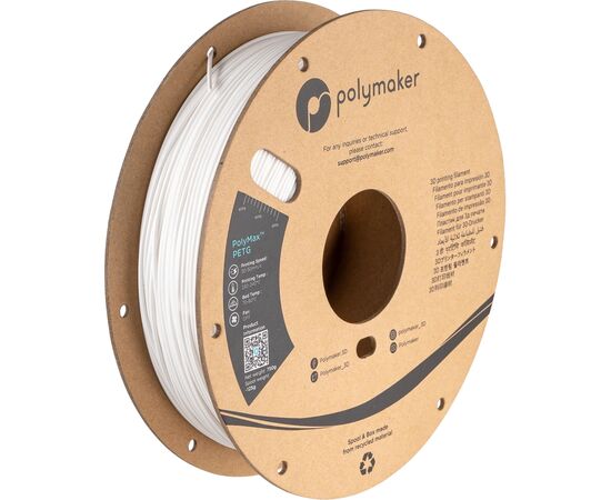 Пластик для 3D-принтера Polymaker TOUGH PETG 1,75mm 0,75kg WHITE (PB02002)