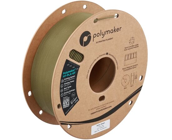 Пластик для 3D-принтера Polymaker HT-PLA-GF 1,75mm 1kg ARMY GREEN (PA18005)