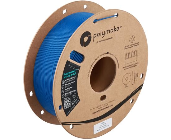 Пластик для 3D-принтера Polymaker HT-PLA-GF 1,75mm 1kg BLUE (PA18004)