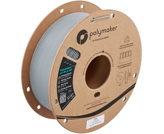 Пластик для 3D-принтера Polymaker HT-PLA-GF 1,75mm 1kg GREY (PA18003)