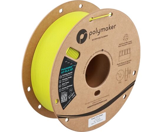 Пластик для 3D-принтера Polymaker HT-PLA-GF 1,75mm 1kg, POWER TOOL, GREEN (PA18008)