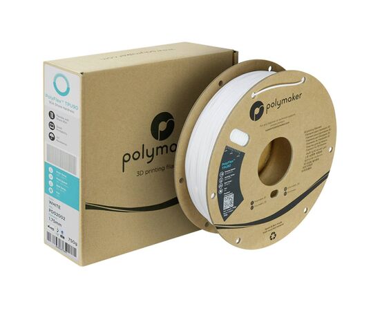 Пластик для 3D-принтера Polymaker TPU-90A 1,75mm 0,75kg WHITE (PD02002), изображение 2