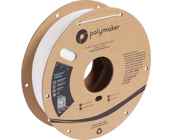 Пластик для 3D-принтера Polymaker TPU-90A 1,75mm 0,75kg WHITE (PD02002)