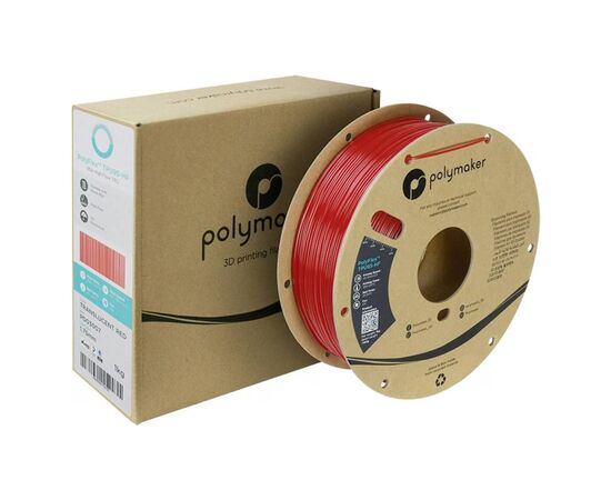 Пластик для 3D-принтера Polymaker TPU-95A HIGH SPEED 1,75mm 1kg TRANS RED (PD03007), изображение 2