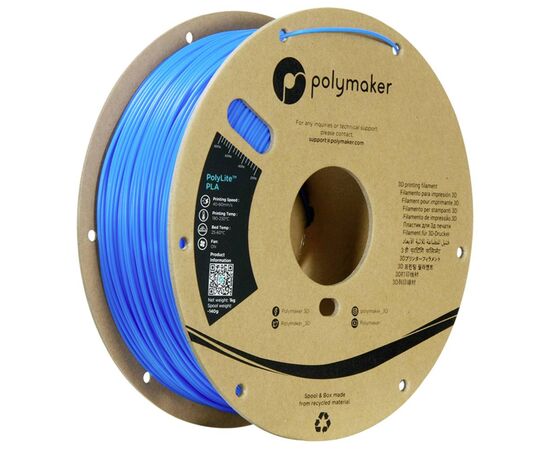 Пластик для 3D-принтера Polymaker PLA POLYLITE 1,75mm 1kg AZURE BLUE (PA02064)