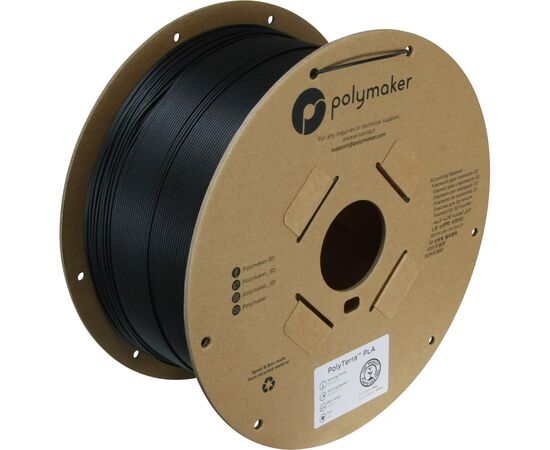 Пластик для 3D-принтера Polymaker PLA PolyTerra 1,75mm 3kg CHARCOAL BLACK (PA04007)