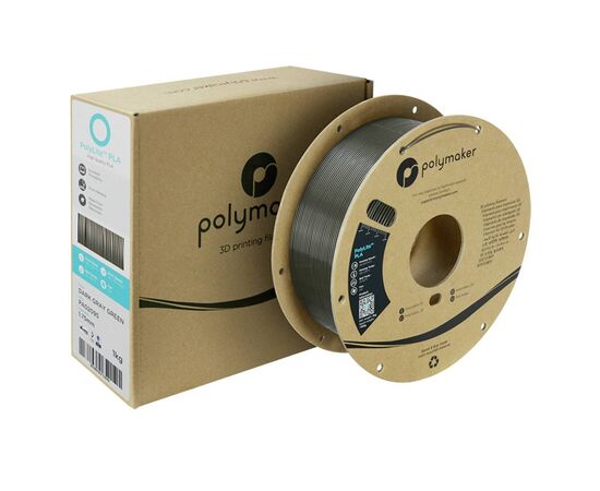 Пластик для 3D-принтера Polymaker PLA POLYLITE 1,75mm 1kg DARK GREY GREEN (PA02095), изображение 2