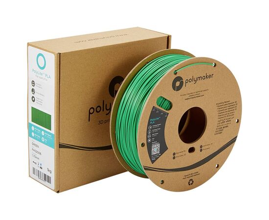 Пластик для 3D-принтера Polymaker PLA POLYLITE 1,75mm 1kg GREEN (PA02006), изображение 2