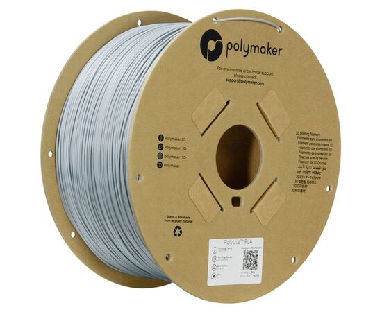Пластик для 3D-принтера Polymaker PLA POLYLITE 1,75mm 3kg GREY (PA02035)
