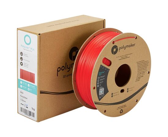 Пластик для 3D-принтера Polymaker PLA POLYLITE 1,75mm 1kg RED (PA02004), изображение 2