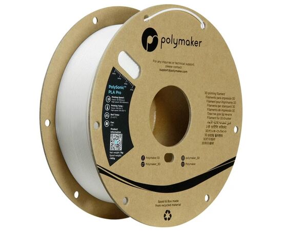Пластик для 3D-принтера Polymaker PLA PRO HIGH SPEED TOUGH 1,75mm WHT 1kg (PA13001)