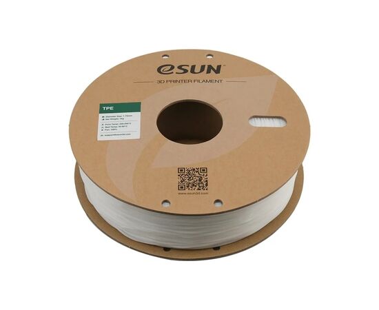 Пластик для 3D-принтера eSUN TPE-83A 1,75mm 1kg White (TPE-83A175W1Y1), зображення 2