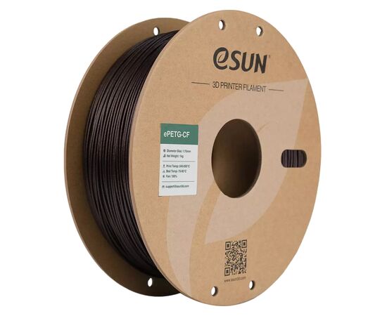 Пластик для 3D-принтера eSUN ePETG-CF 1кг, 1.75мм, BLACK RED (EPETG-CF-P175BR1)