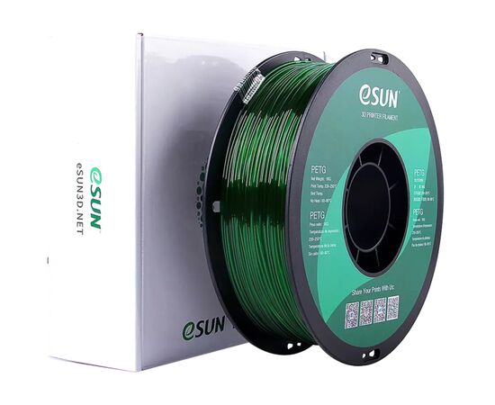 Пластик для 3D-принтера eSUN PETG 1,75mm 1kg GREEN (PETG-P175G1)