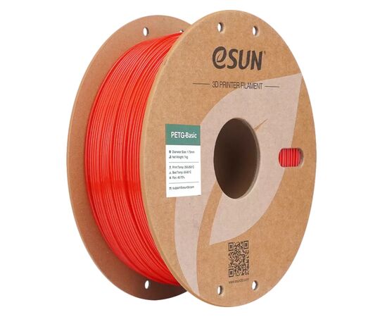 Пластик для 3D-принтера eSUN PETG BASIC 1,75mm 1kg RED (PETG-BASIC175R1P1)
