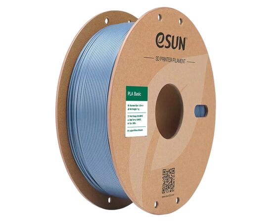 Пластик для 3D-принтера eSUN PLA BASIC 1,75mm LIGHT GREY 1kg (PLA-BASIC175Q-H1P1)