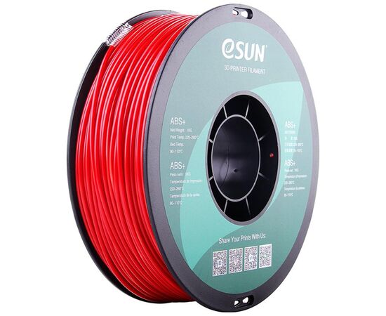 Пластик для 3D-принтера eSUN ABS+, 1кг, 1.75мм, FIRE ENGINE RED (ABS+P175FR1)