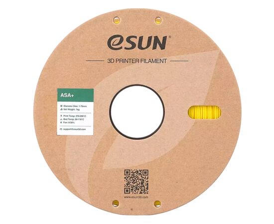 Пластик для 3D-принтера eSUN ASA+ 1,75mm 1kg YELLOW (ASA+P175Y1), зображення 2
